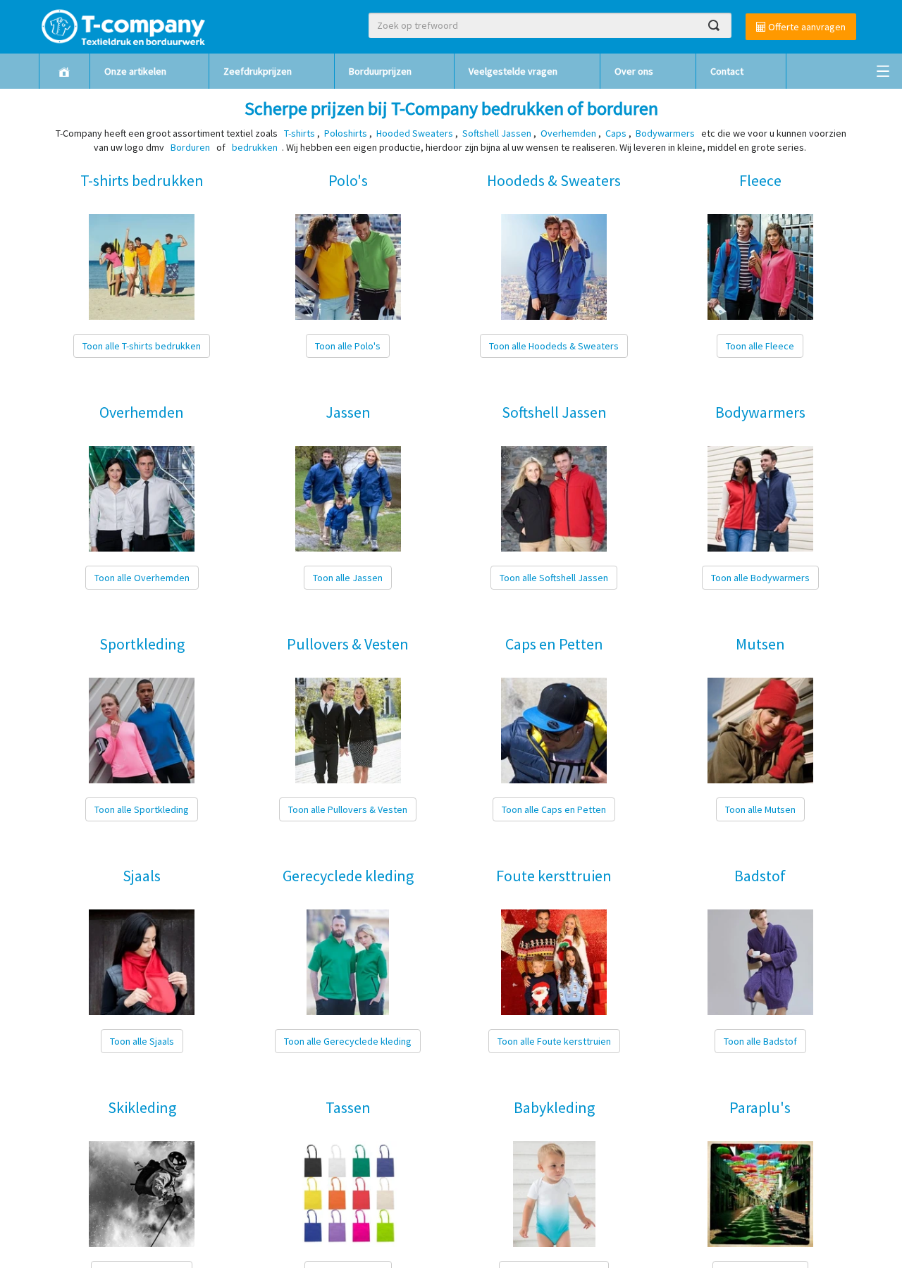 T-Company website voor de redesign