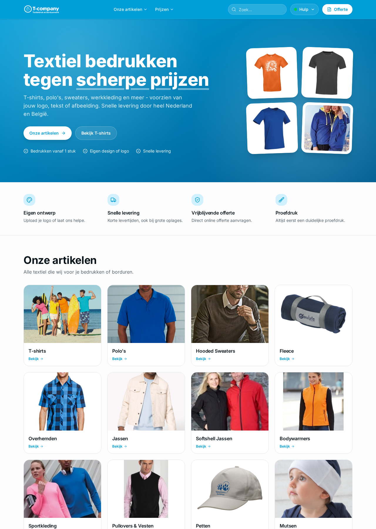 T-Company website screenshot